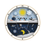 לוח פעילות עגול דגם גרגירים Day and Night
